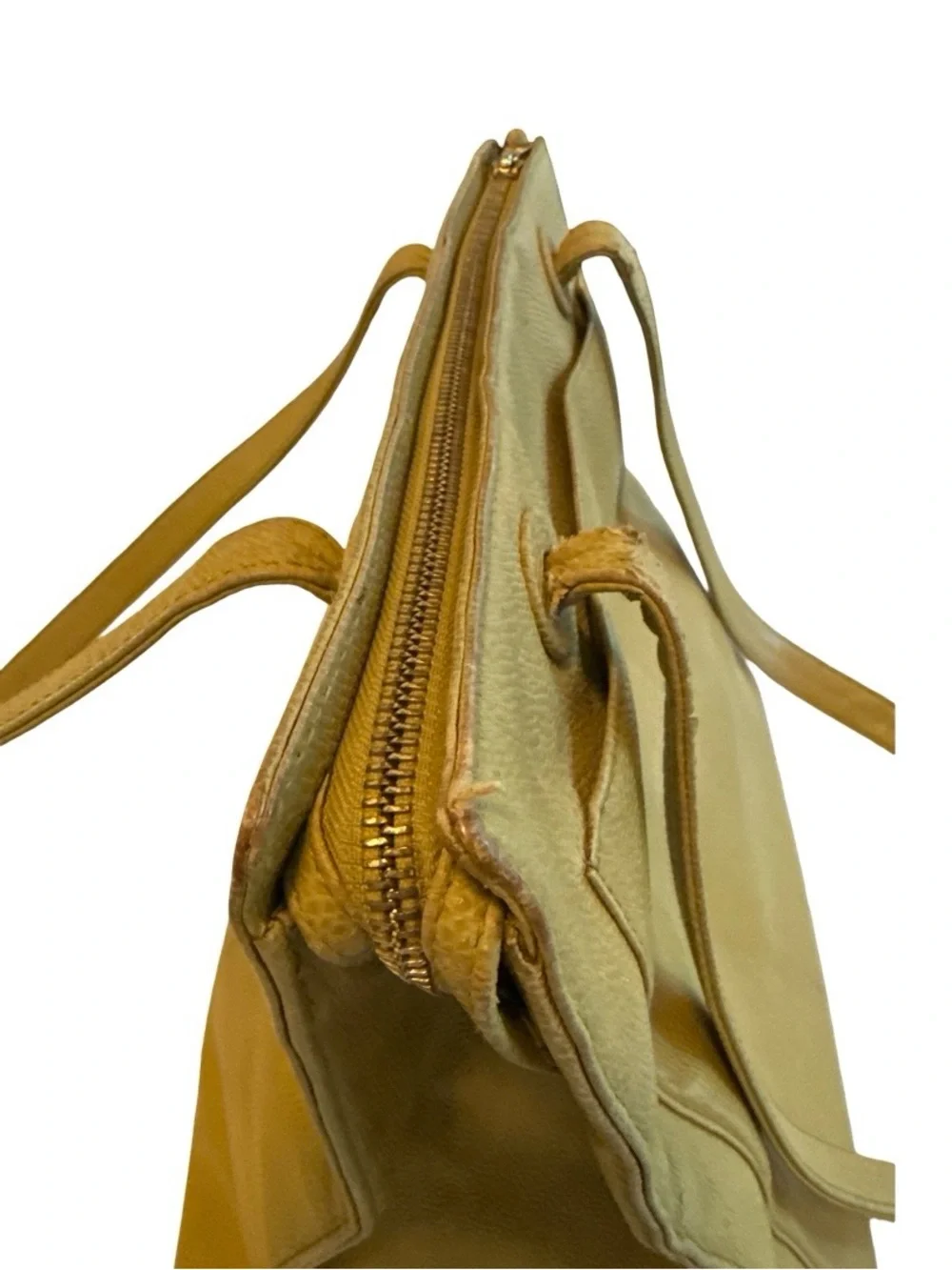 Vintage Chanel Olive Green Caviar Leather CC Logo Shoulder Tote Bag